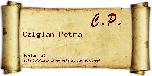 Cziglan Petra névjegykártya